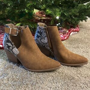 Seven Dials Snake Print Bootie